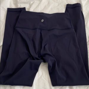 Lululemon Navy Wunder Under Leggings Size 4